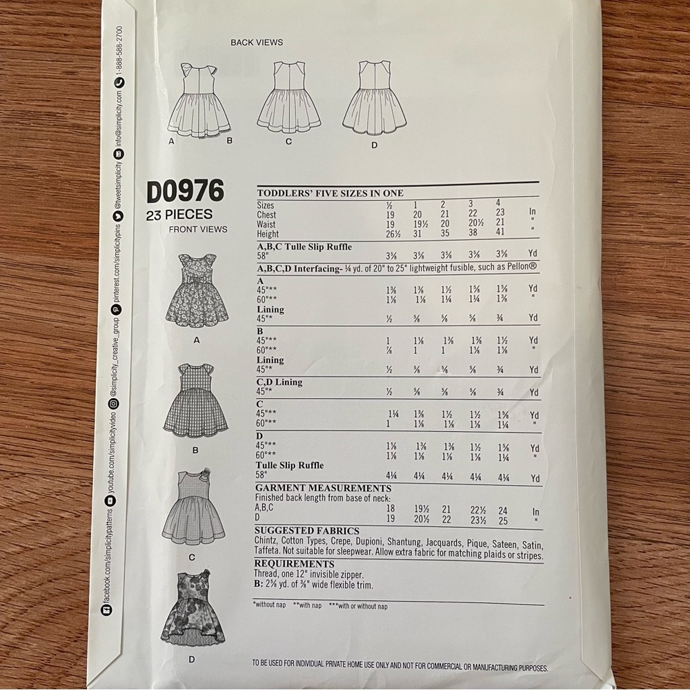 🔴 Girls Dress Sewing Pattern - Picture 2 of 3